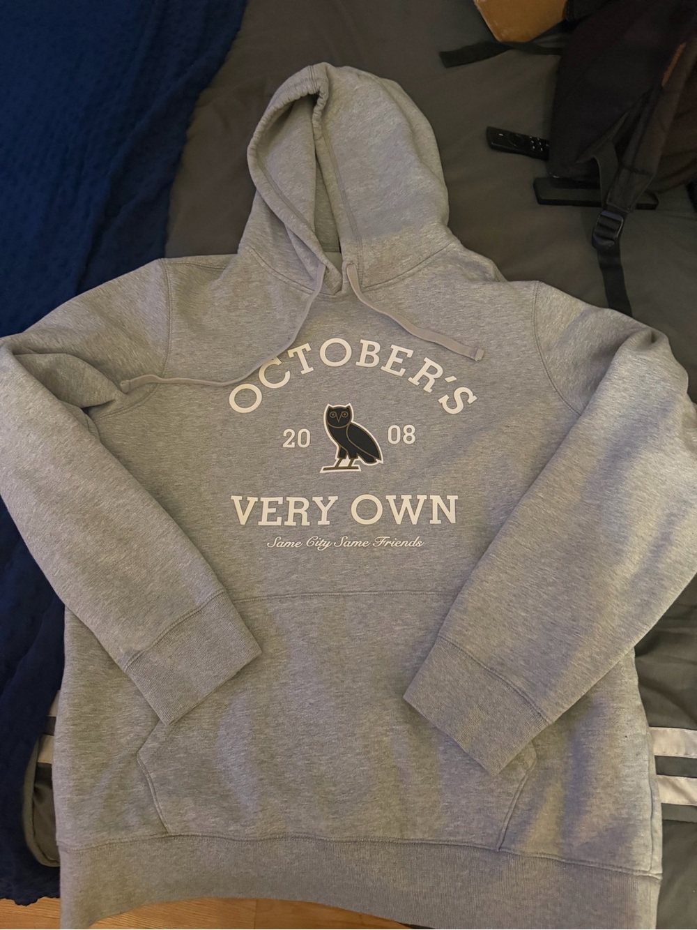 October's Very Own Men's Gray Logo collegiate hoodie (FW22)